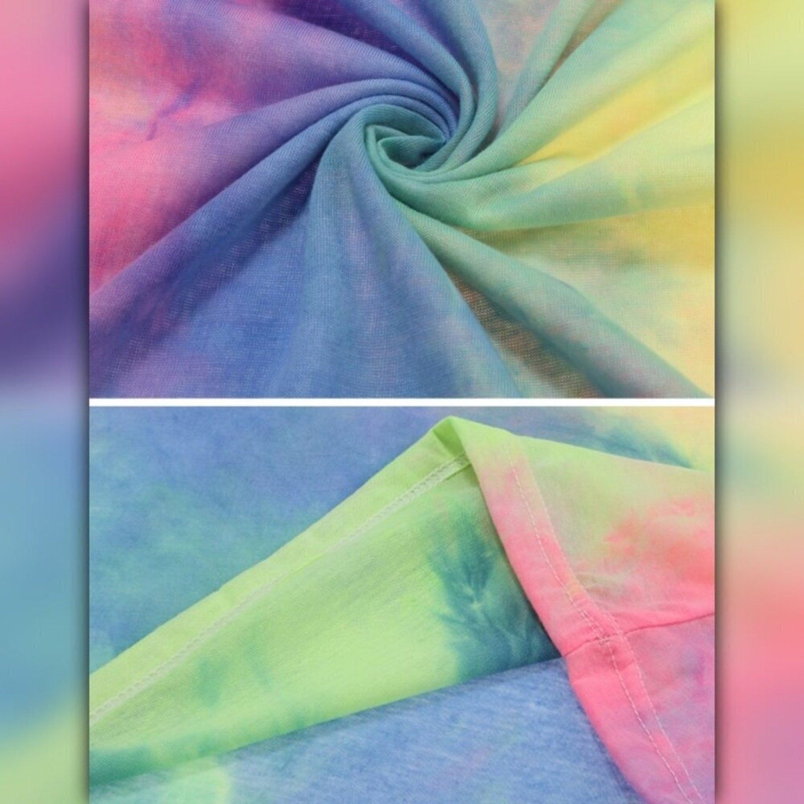 A476 • Multicolor Tie-Dye Sleeveless Tunic Dress