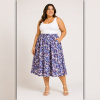A371 • Watercolor Bloom Maxi Skirt