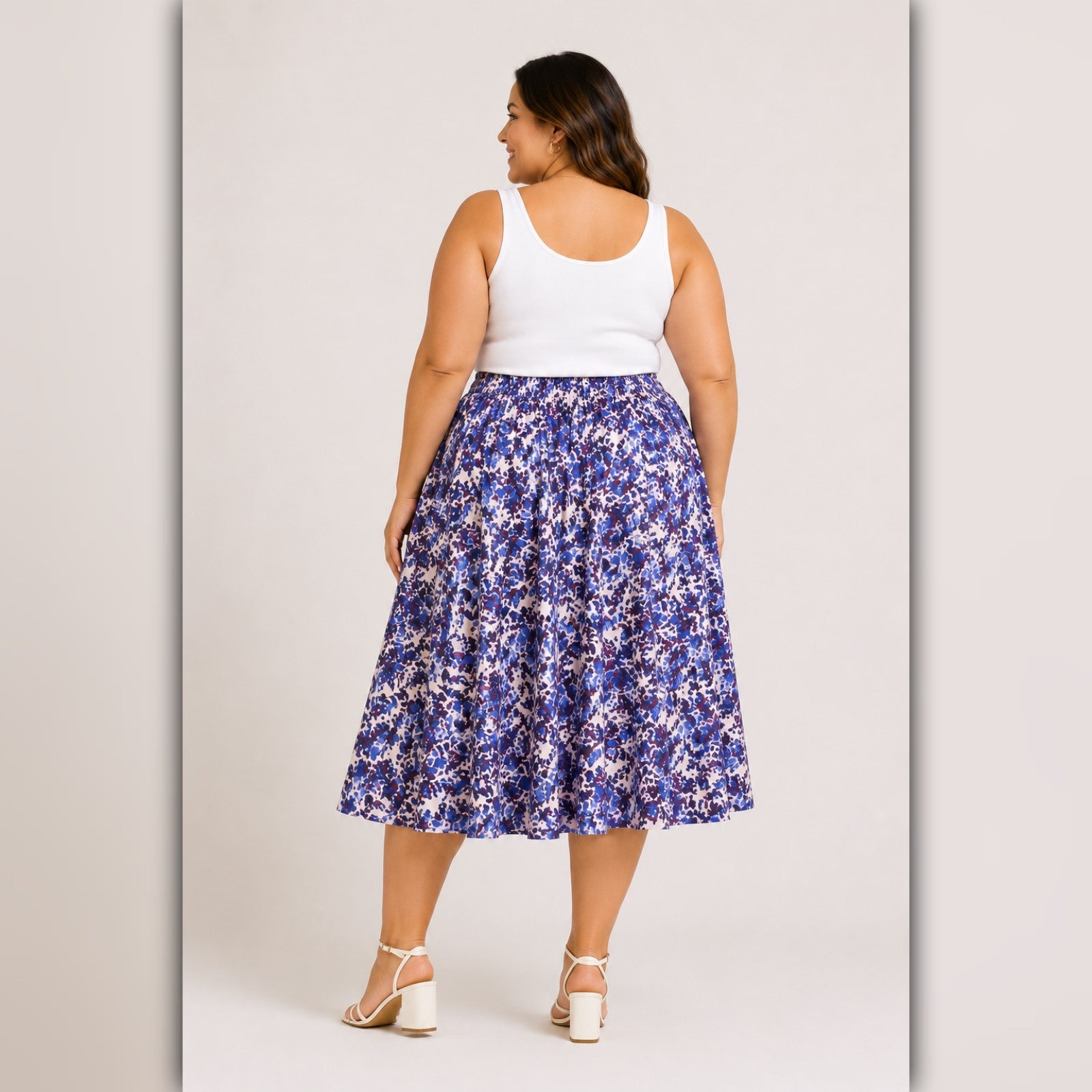 A371 • Watercolor Bloom Maxi Skirt
