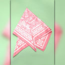 A218-S • Paisley Pink Silky Bandana Scarf