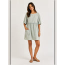 A159 • Sage Cotton Pocket Mini Dress