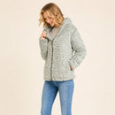 A514 • Two Tone Sherpa Zip Hooded Jacket