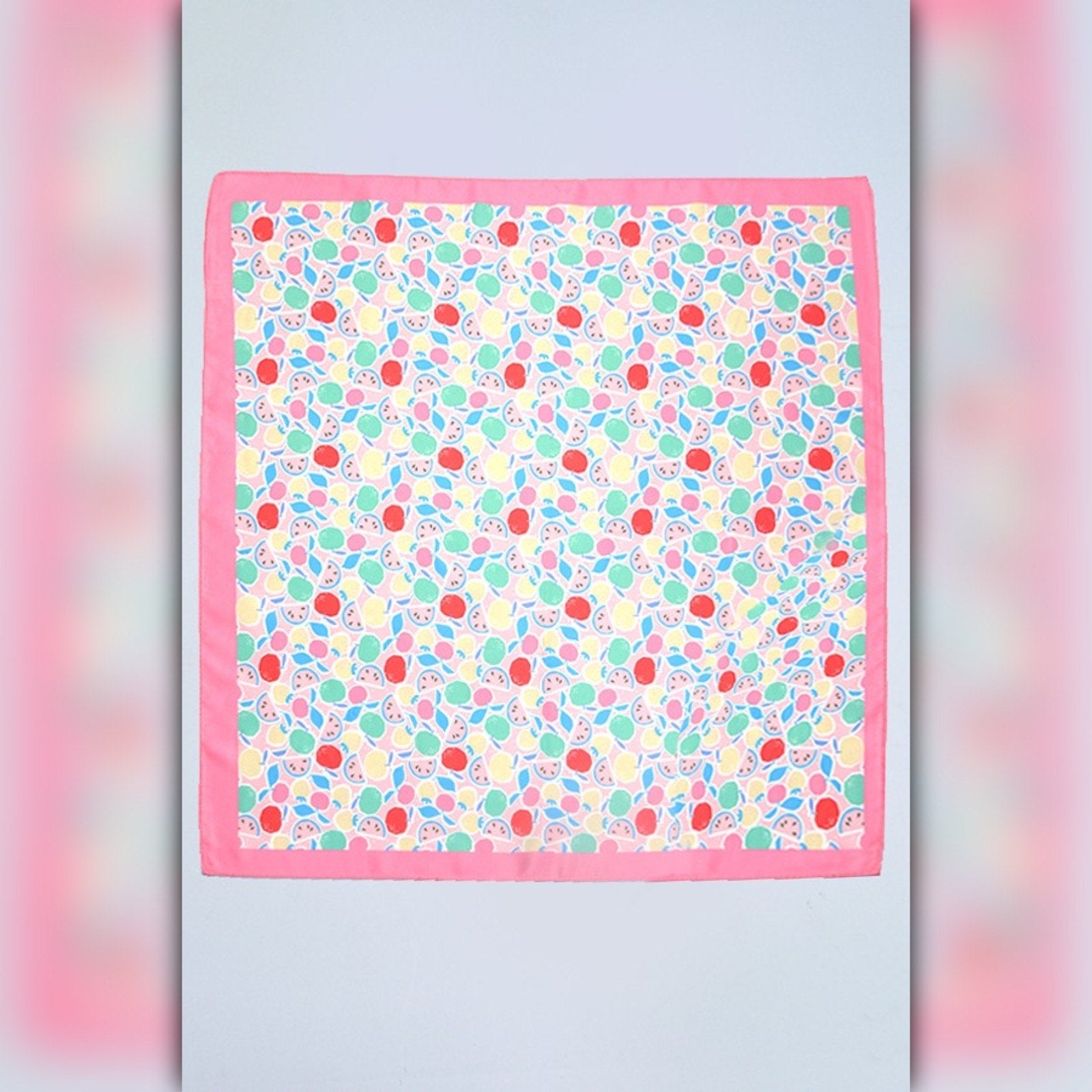 A218-R • Sweet Fruit Pop Silky Bandana Scarf