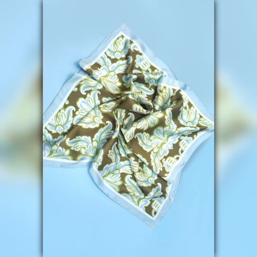 A218-U • Vintage Bloom Silky Bandana Scarf