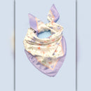 A218-O • Spring Meadow Floral Silky Bandana Scarf