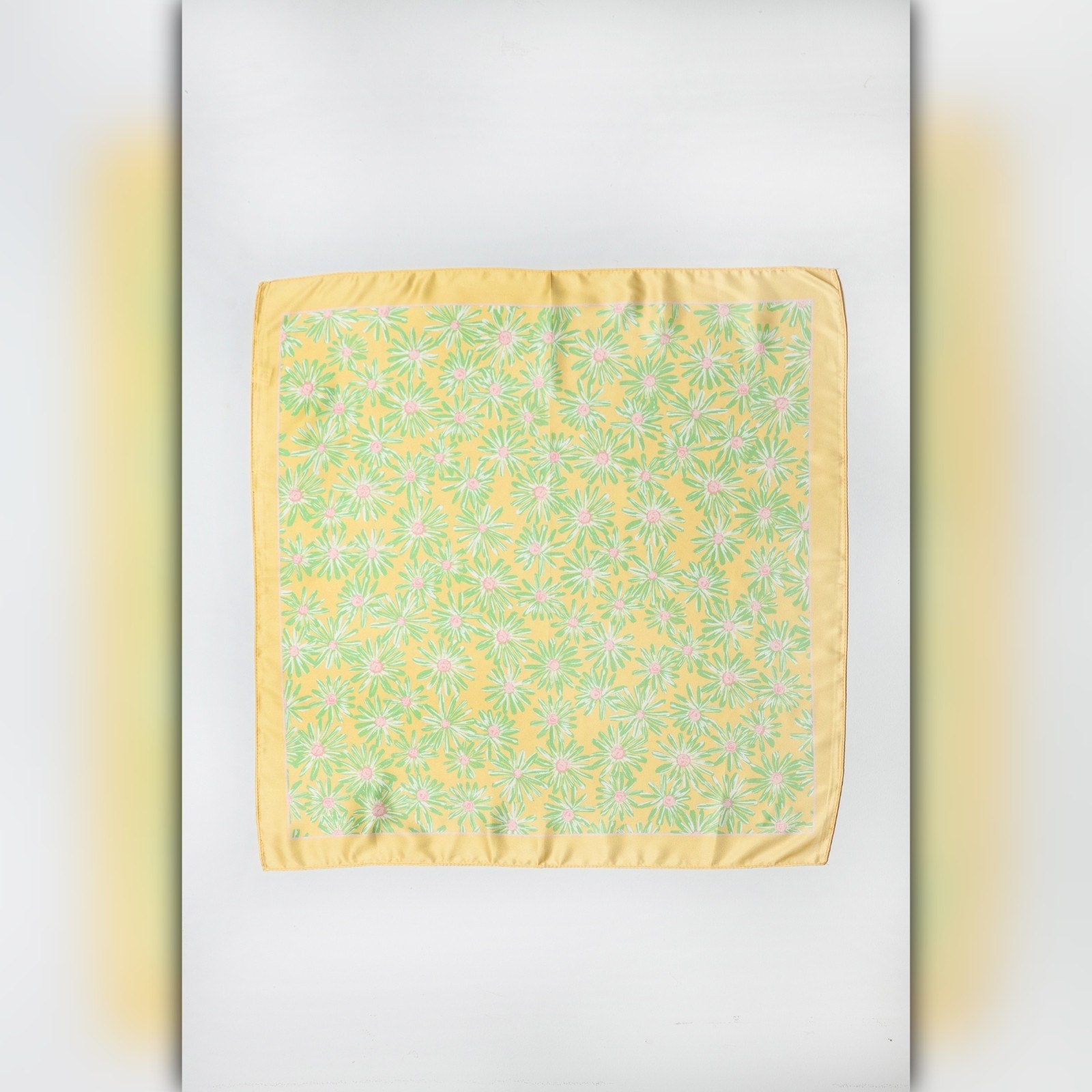 A218-I • Sunny Bloom Silky Bandana Scarf