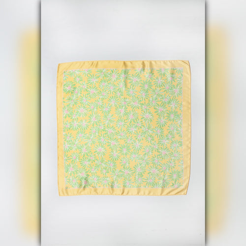A218-I • Sunny Bloom Silky Bandana Scarf