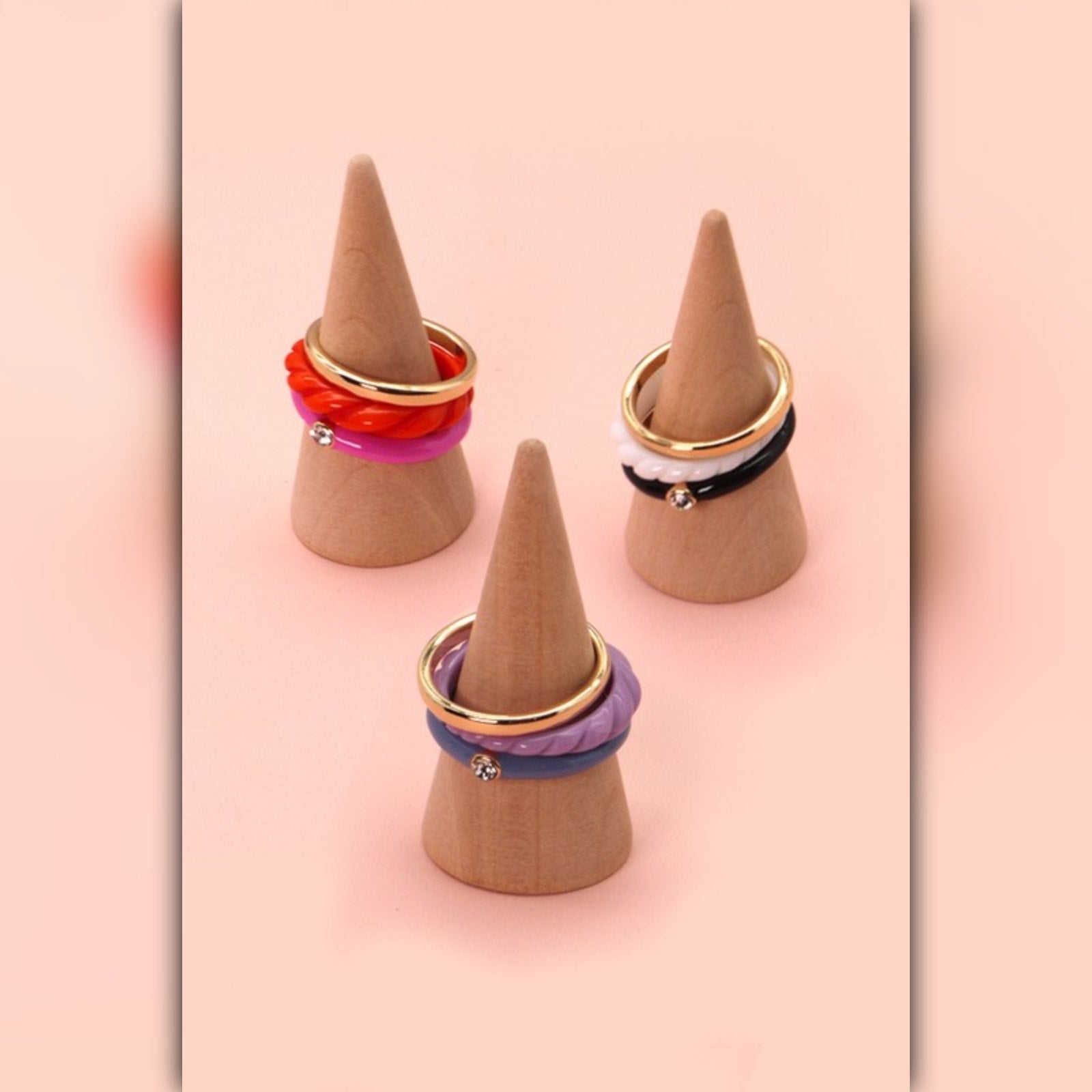A500 • Color Pop Trio Stackable Ring Set