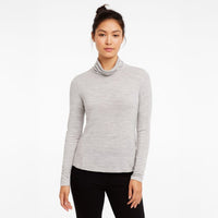 A278 • Long Sleeve Mock Turtleneck Shimmer Top