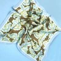 A218-U • Vintage Bloom Silky Bandana Scarf