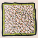 A218-X • Spring Blossom Floral Butterfly Silky Bandana Scarf