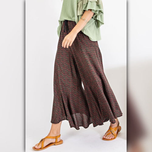 A323 • Ditsy Floral Wide Leg Pants