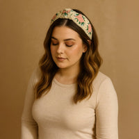 A346-D • Floral Crochet Knot Headband