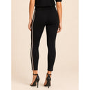 A281-A • Black Side Stripe High-Rise Ankle Pants