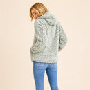 A514 • Two Tone Sherpa Zip Hooded Jacket