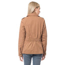 A216-A • Taupe Cotton Utility Anorak Drawstring Military Jacket