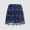 A181 • Sequin Fringe Party Mini Skirt