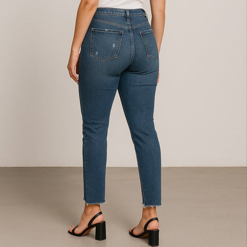 A195 • KUT High Rise Button Fly Skinny Jeans