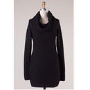 A492 • Black Cowl Neck Sweater Dress