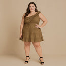 A040-B • Ruffle One-Shoulder Tiered Mini Dress