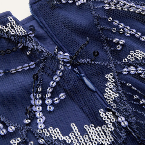 A181 • Sequin Fringe Party Mini Skirt