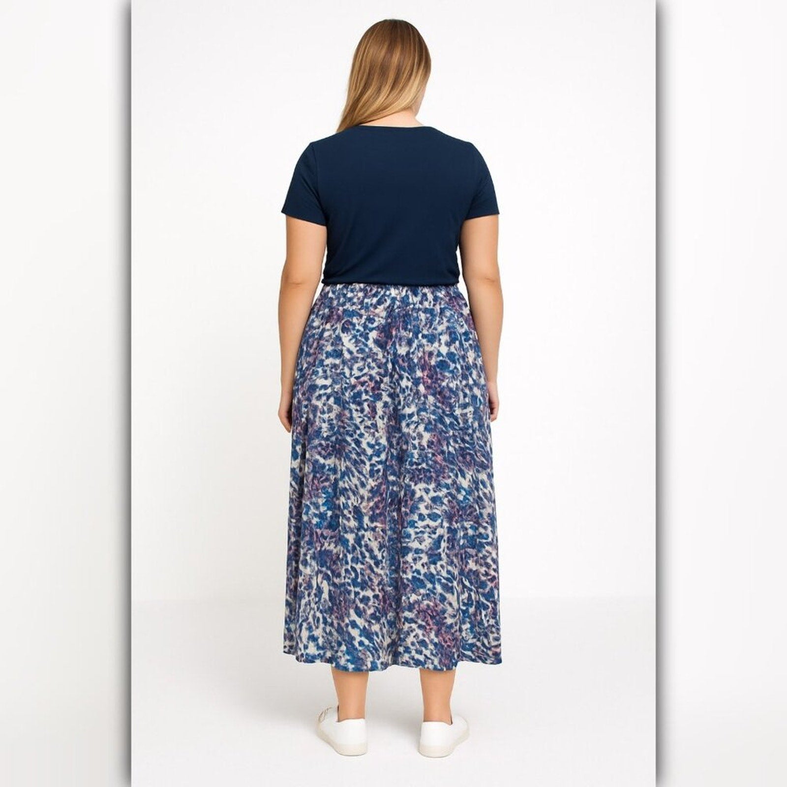A371 • Watercolor Bloom Maxi Skirt