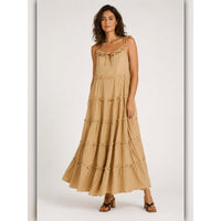 A023 • Charlie Holiday Senorita Tiered Gauze Maxi Dress