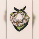 A218-X • Spring Blossom Floral Butterfly Silky Bandana Scarf