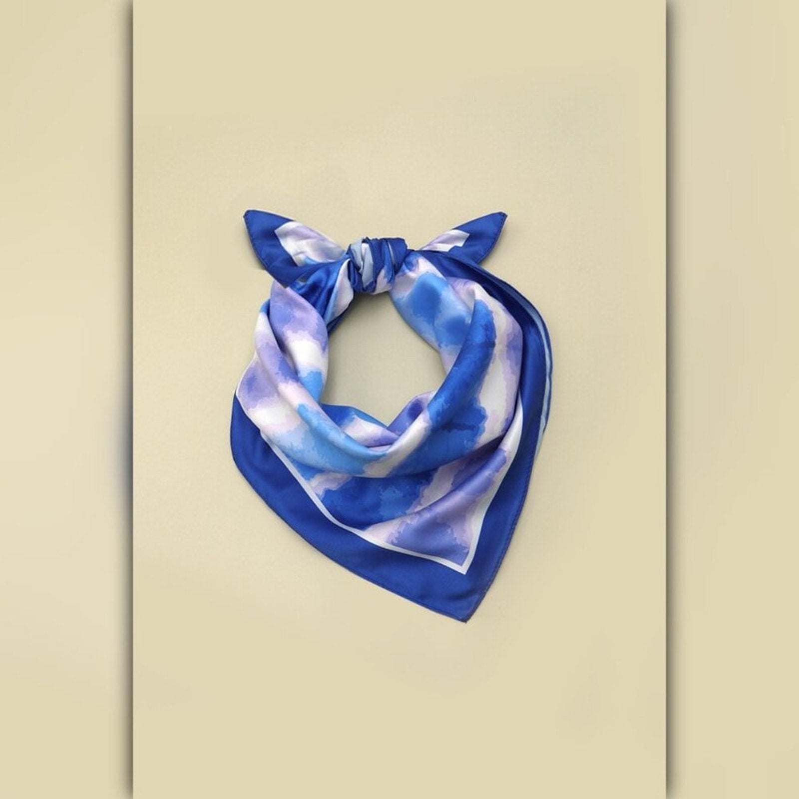 A218-C • Ocean Breeze Tie Dye Silky Bandana Scarf