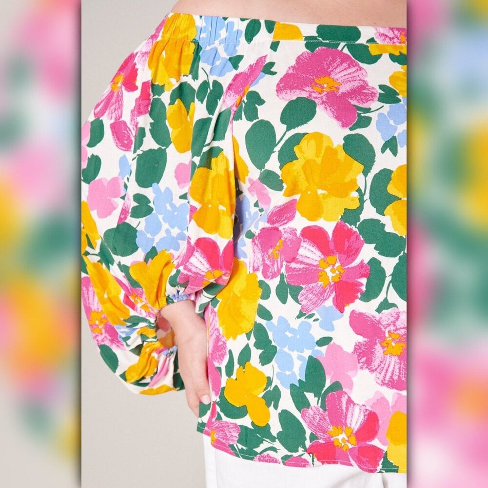 A161 • Kokomo Floral Off Shoulder Blouse