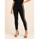 A281-A • Black Side Stripe High-Rise Ankle Pants