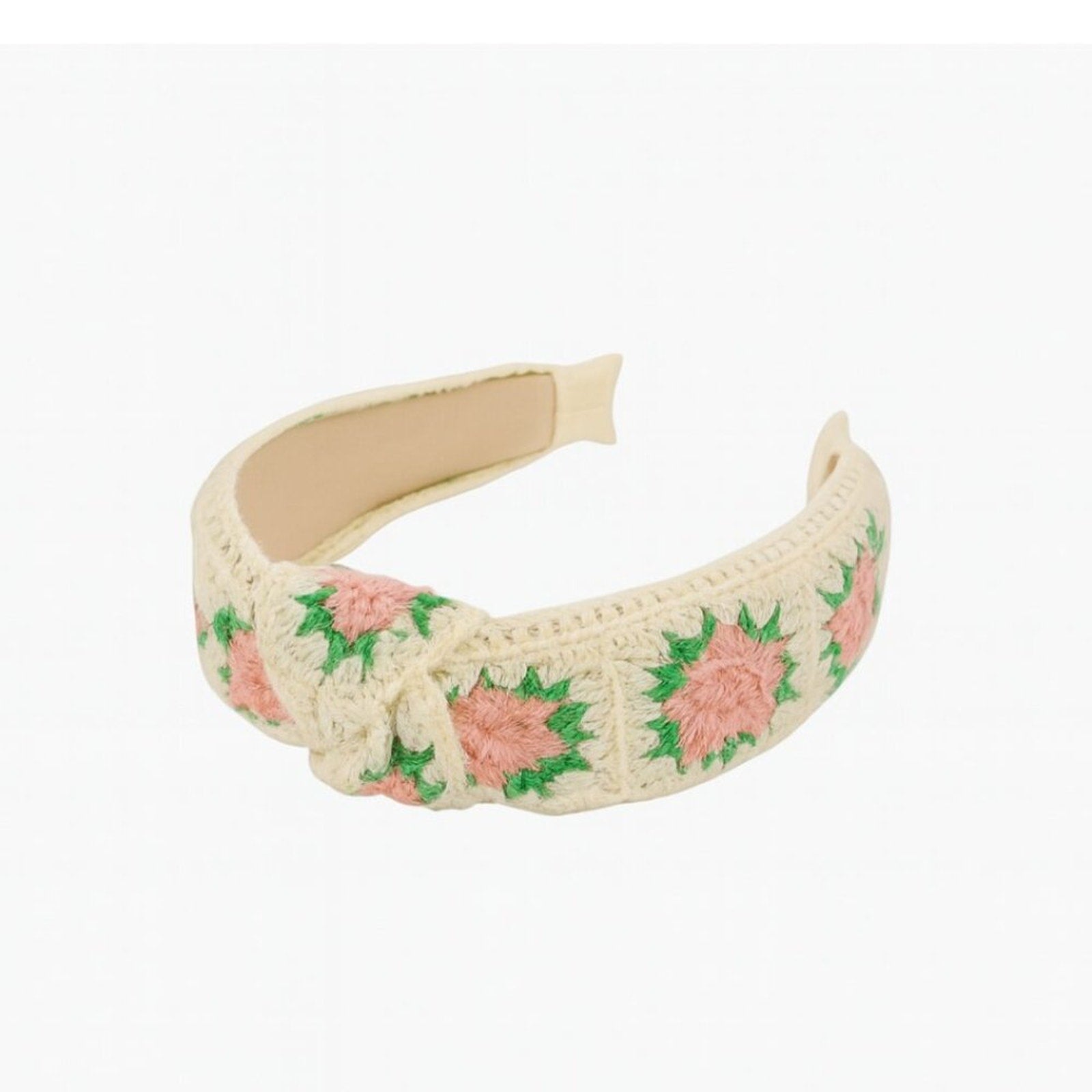 A346-D • Floral Crochet Knot Headband