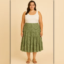 A213 • Tropical Leaf Print Two Piece Set