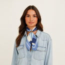 A218-D • Modern Color Block Silky Bandana Scarf