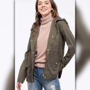 A410 • Olive Hooded Utility Jacket