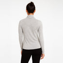A278 • Long Sleeve Mock Turtleneck Shimmer Top