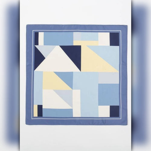 A218-D • Modern Color Block Silky Bandana Scarf