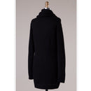 A492 • Black Cowl Neck Sweater Dress