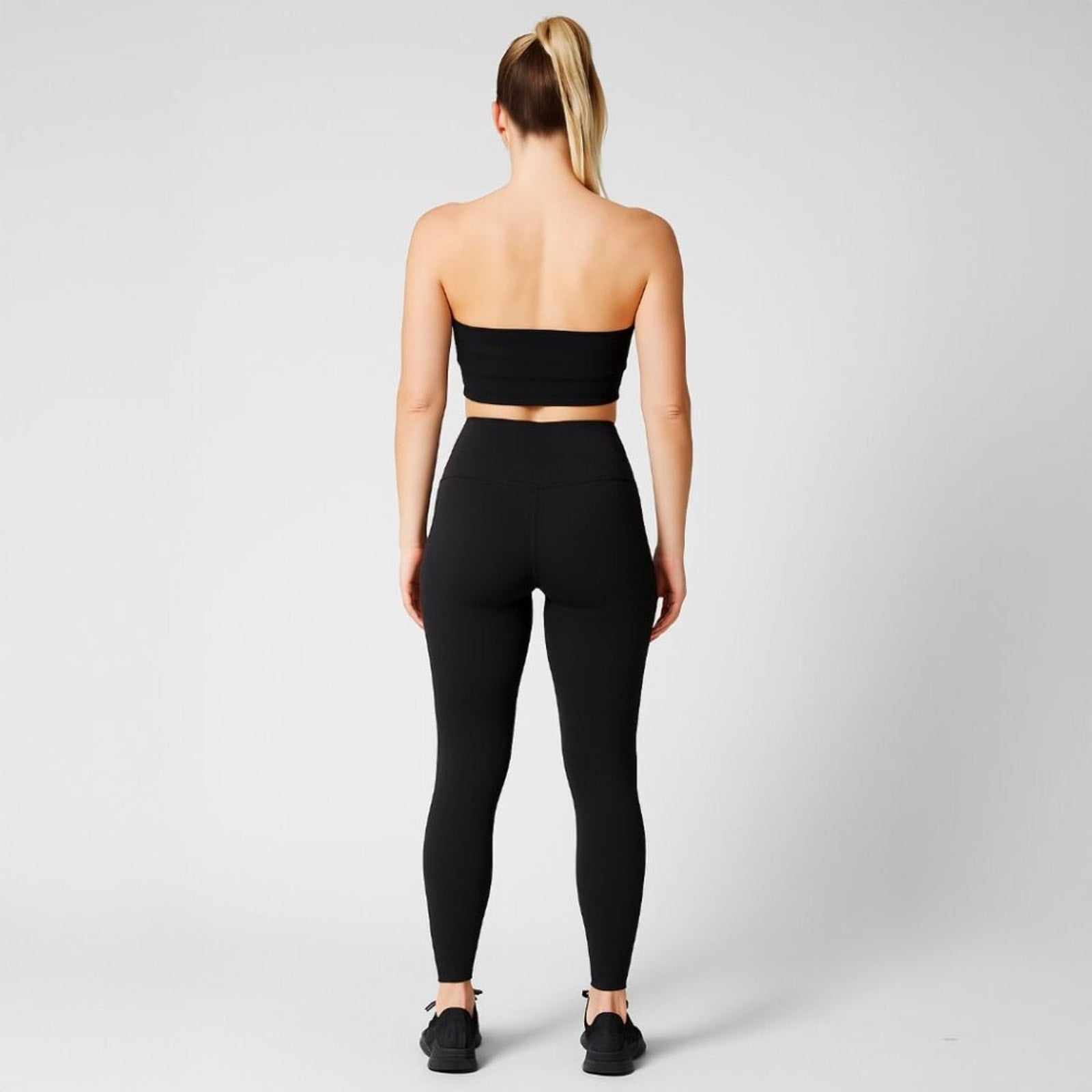 A296 • High Waisted Ribbed Performance Leggings