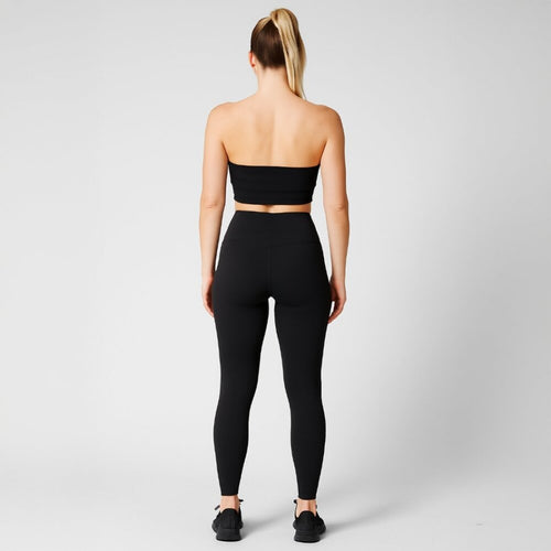 A296 • High Waisted Ribbed Performance Leggings