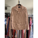 A216-A • Taupe Cotton Utility Anorak Drawstring Military Jacket