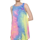 A476 • Multicolor Tie-Dye Sleeveless Tunic Dress