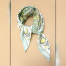 A218-W • Paisley Mint Silky Bandana Scarf
