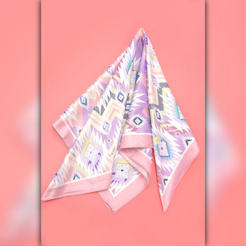 A218-P • Aztec Boho Silky Bandana Scarf