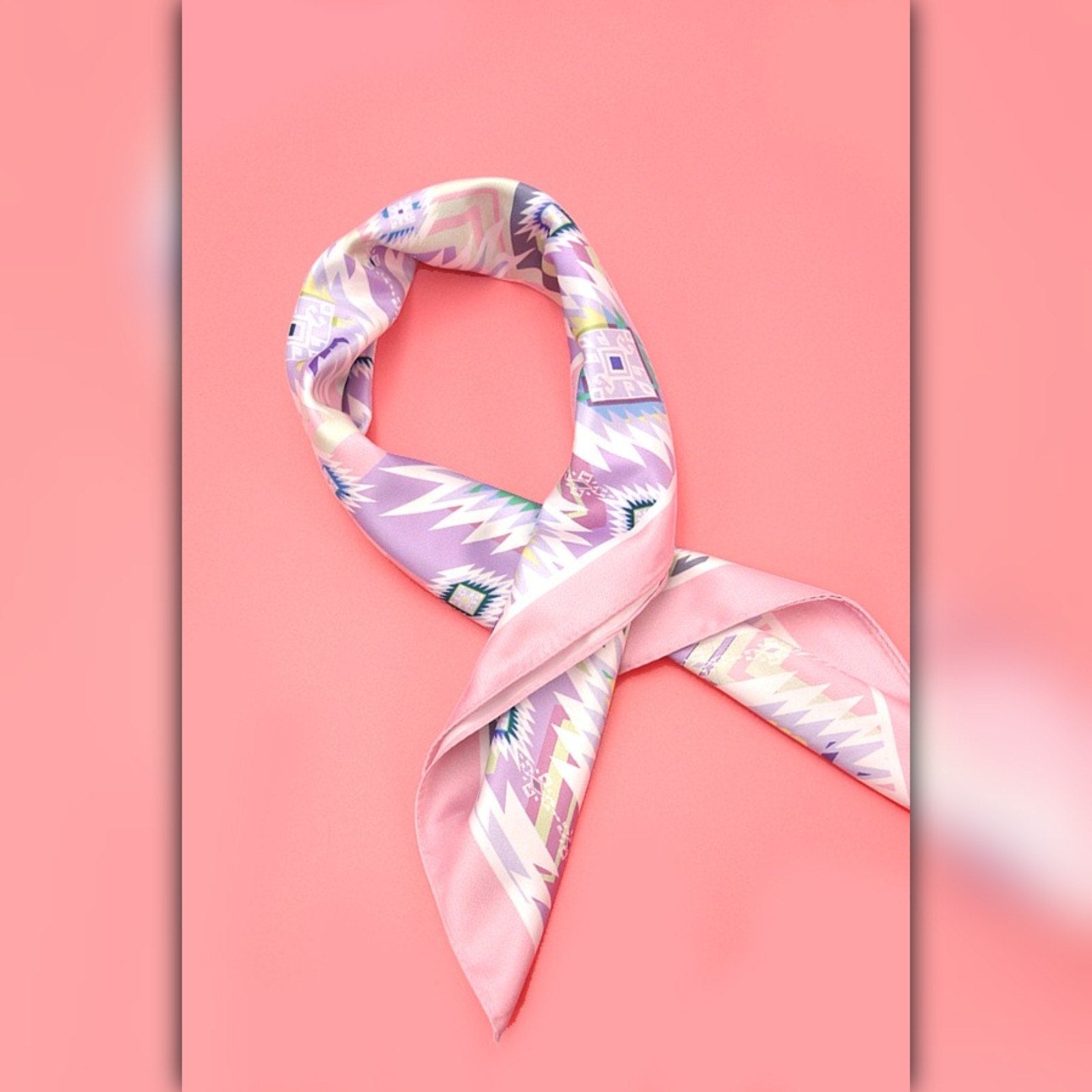 A218-P • Aztec Boho Silky Bandana Scarf