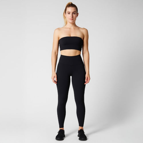 A296 • High Waisted Ribbed Performance Leggings