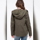 A410 • Olive Hooded Utility Jacket