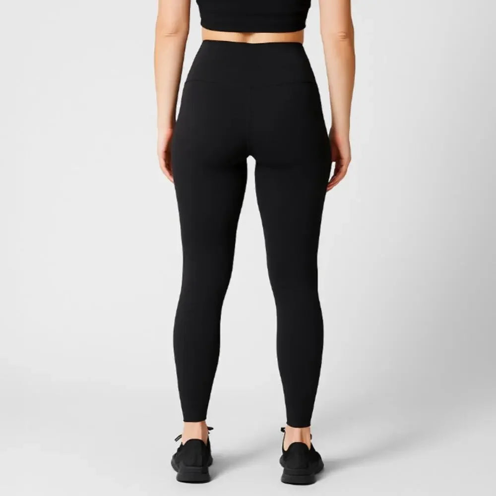 A296 • High Waisted Ribbed Performance Leggings